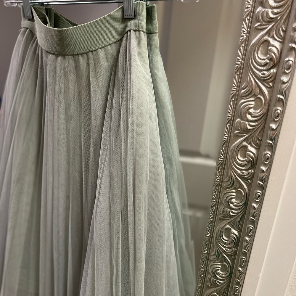 Sage green skirt